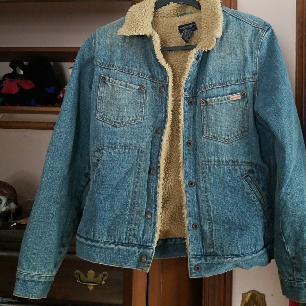 Sherpa-lined denim jacket